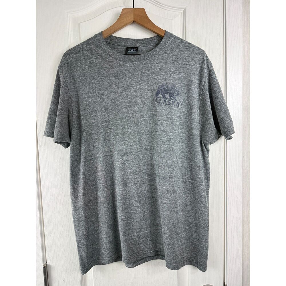 Prairie Mountain Alaska T Shirt Mens Large Gray Bear Graphic The Last Frontier